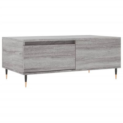 vidaXL Mesa de centro 90x50x36,5 cm derivados madeira cinzento sonoma