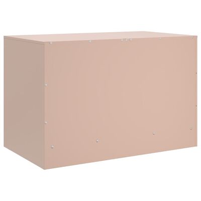 vidaXL Móvel de TV 67x39x44 cm aço rosa