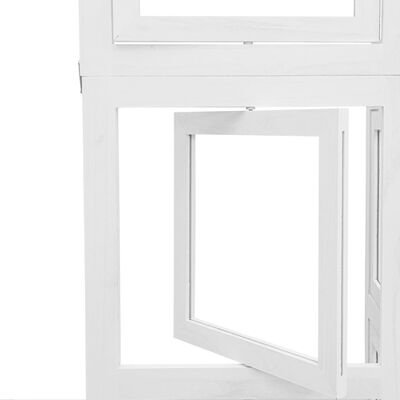 vidaXL Biombo com 3 painéis madeira de paulownia maciça branco