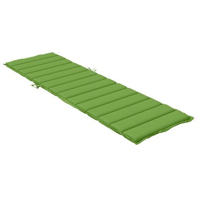 vidaXL Almofadão para espreguiçadeira 200x60x4cm mesclado tecido verde