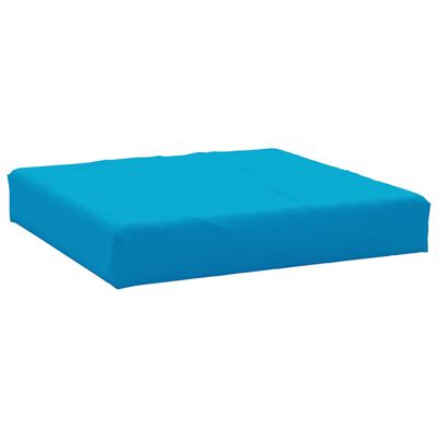 vidaXL Almofadão p/ móveis paletes 60x60x8 cm tecido oxford azul-claro