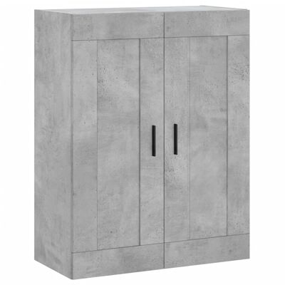vidaXL Armário alto 69,5x34x180 cm derivados de madeira cinza cimento