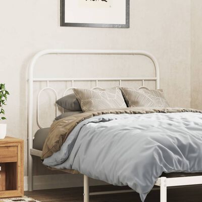 vidaXL Cabeceira de cama 100 cm metal branco