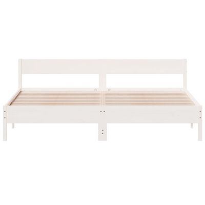 vidaXL Cama sem colchão 180x200 cm madeira de pinho maciça branco