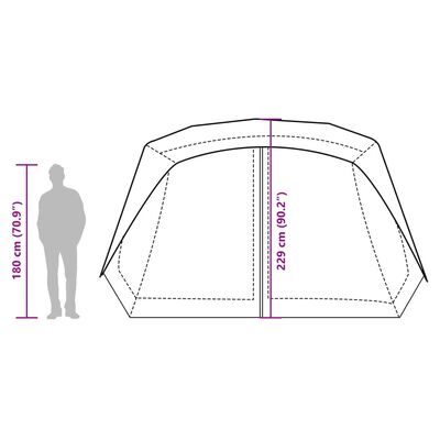 vidaXL Tenda familiar 10 pessoas libertação rápida impermeável azul