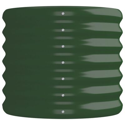 vidaXL Canteiro elevado jardim 152x40x36 cm aço revestido a pó verde