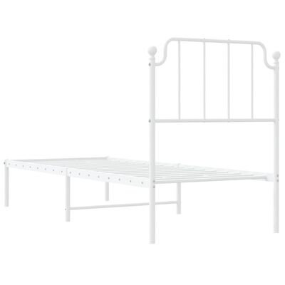 vidaXL Estrutura de cama sem colchão com cabeceira 75x190 cm branco