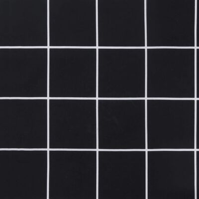 vidaXL Almofadão para sofá de paletes 80x80x12 cm tecido xadrez preto