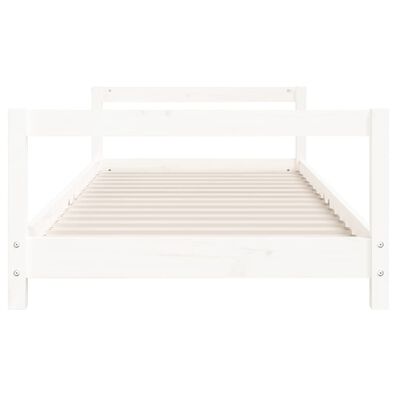 vidaXL Estrutura de cama infantil 90x190 cm pinho maciço branco