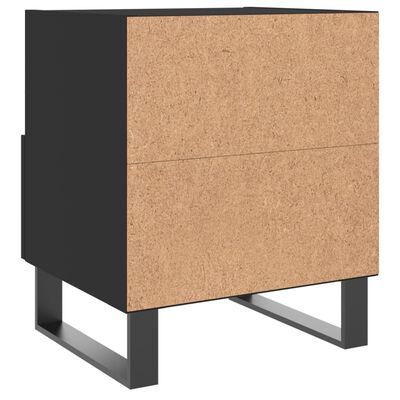 vidaXL Mesa de cabeceira 40x35x47,5 cm derivados de madeira preto