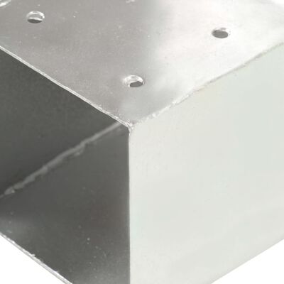 vidaXL Bases para poste em forma de T 4 pcs 91x91 mm metal galvanizado