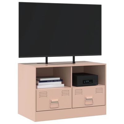 vidaXL Móvel de TV 67x39x44 cm aço rosa