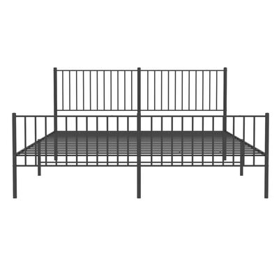 vidaXL Estrutura de cama sem colchão com pés 180x200 cm preto