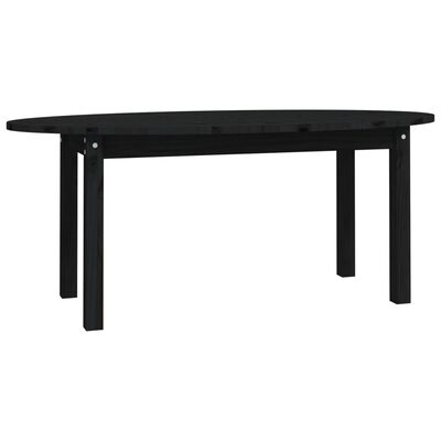 vidaXL Mesa de centro 110x55x45 cm madeira de pinho maciça preto