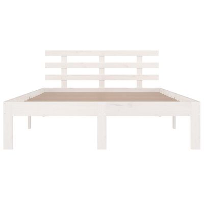 vidaXL Estrutura de cama super king pinho maciço 180x200 cm branco