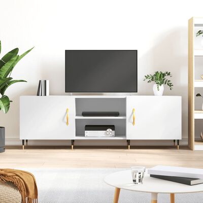 vidaXL Móvel para TV 150x30x50 cm derivados de madeira branco