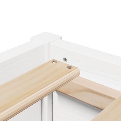 vidaXL Estrutura de cama 120x200 cm madeira de pinho maciça branco2