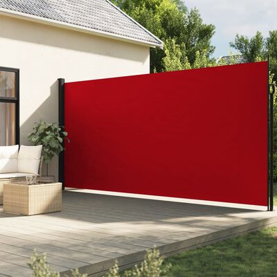 vidaXL Toldo lateral retrátil 220x600 cm vermelho