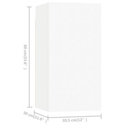 vidaXL Móveis de TV 7 pcs 30,5x30x60 cm derivados de madeira branco