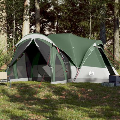 vidaXL Tenda familiar tipi para 8 pessoas impermeável verde