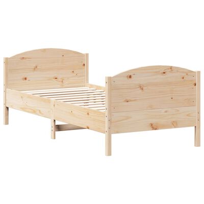 vidaXL Cama sem colchão 90x190 cm madeira de pinho maciça