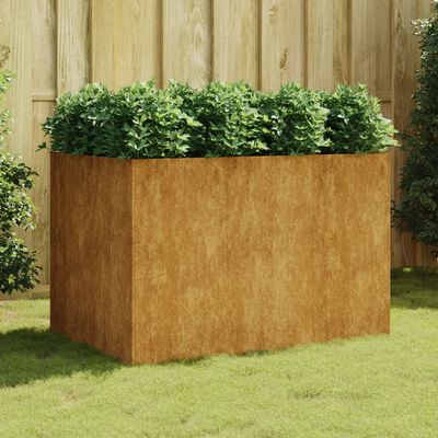 vidaXL Canteiro elevado de jardim 120x80x80 cm aço corten