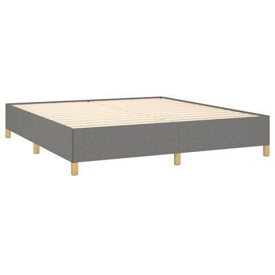 vidaXL Estrutura de cama 160x200 cm tecido cinzento-escuro