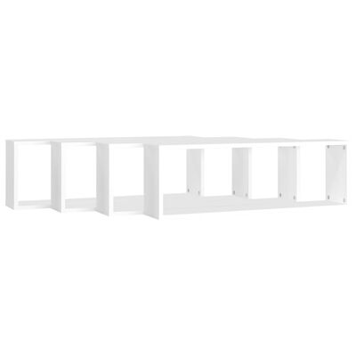 vidaXL Estantes de parede cúbicas 4 pcs contrapl. 80x15x26,5 cm branco