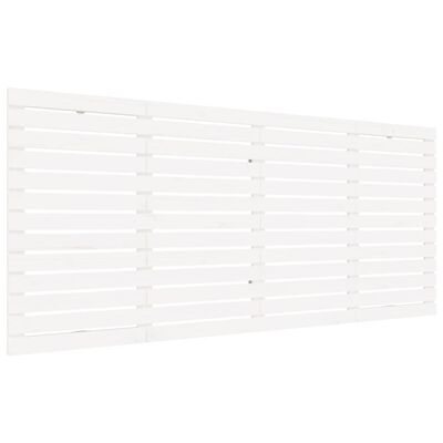 vidaXL Cabeceira de parede 166x3x91,5cm madeira de pinho maciça branco