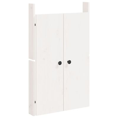 vidaXL Portas cozinha p/ exterior 2 pcs 50x9x82 cm pinho maciço branco
