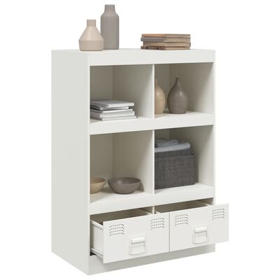 vidaXL Aparador alto 67x39x95 cm aço branco