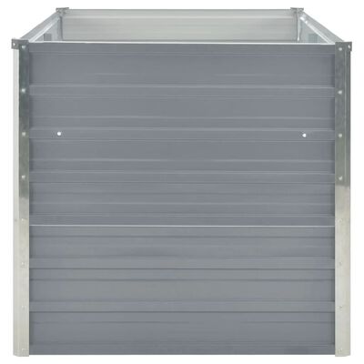 vidaXL Canteiro de jardim elevado 160x80x77cm aço galvanizado cinzento