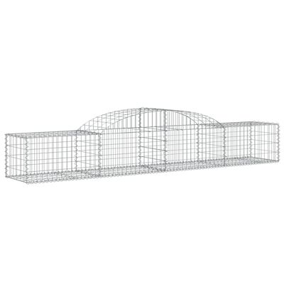 vidaXL Cestos gabião arqueados 13pcs 300x50x40/60 cm ferro galvanizado