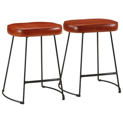 vidaXL Bancos de bar 2 pcs 40x29,5x53 cm castanho-escuro