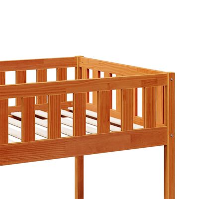 vidaXL Cama de criança sem colchão 75x190 cm pinho maciço castanho-mel