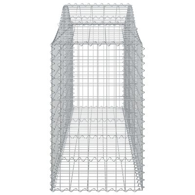 vidaXL Cestos gabião arqueados 30pcs 200x50x80/100cm ferro galvanizado