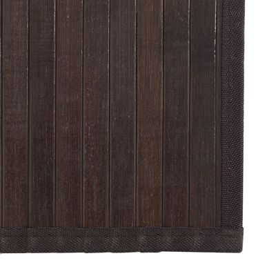 vidaXL Tapete quadrado 100x100 cm bambu castanho-escuro