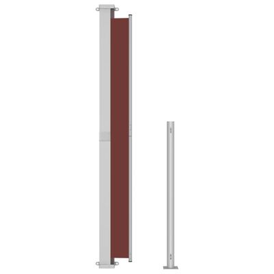 vidaXL Toldo lateral retrátil para pátio 220x300 cm castanho