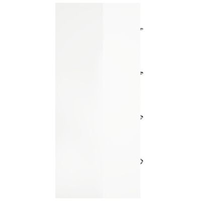 vidaXL Aparador com 4 gavetas 60x30,5x71 cm branco brilhante