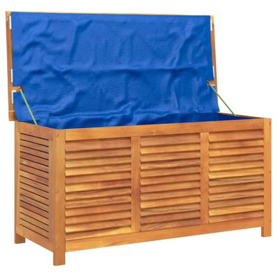 vidaXL Caixa arrumação jardim c/ veneziana 113x50x56 cm acácia maciça