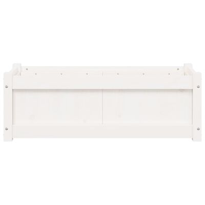 vidaXL Vaso/floreira de jardim 90x31x31 cm pinho maciço branco