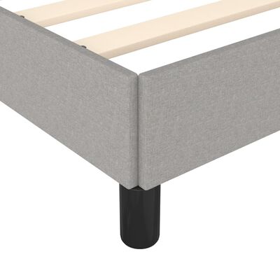 vidaXL Estrutura de cama sem colchão 140x190 cm tecido cinzento-claro