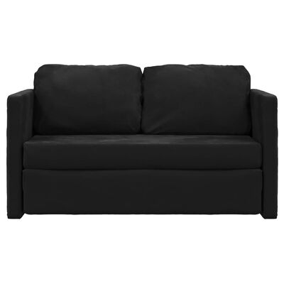 vidaXL Sofá-cama sem pés 122x204x55 cm veludo preto