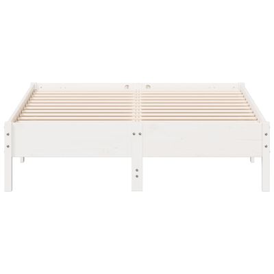 vidaXL Cama sem colchão 120x190 cm madeira de pinho maciça branco