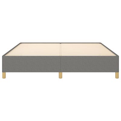 vidaXL Estrutura de cama 160x200 cm tecido cinzento-escuro