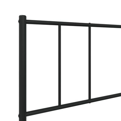 vidaXL Estrutura de cama com cabeceira 107x203 cm metal preto