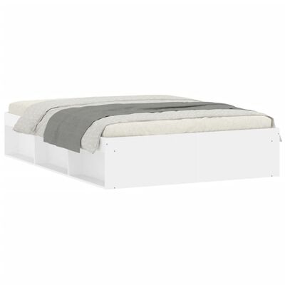 vidaXL Estrutura de cama de casal 135x190 cm branco