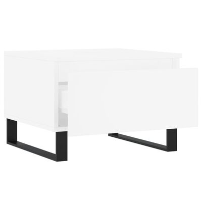 vidaXL Mesas de centro 2 pcs 50x46x35 cm derivados de madeira branco