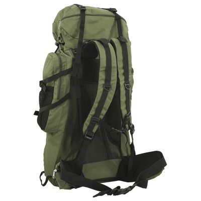 vidaXL Mochila para caminhadas 60 L tecido oxford verde-tropa