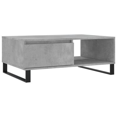 vidaXL Mesa de centro 90x60x35 cm derivados madeira cinzento cimento